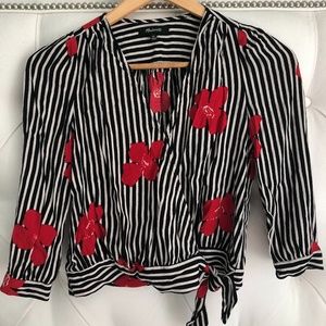 Madewell Wrap Top in Candied Orchids